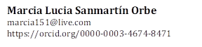Marcia Lucia Sanmartín Orbe
marcia151@live.com
https://orcid.org/0000-0003-4674-8471
